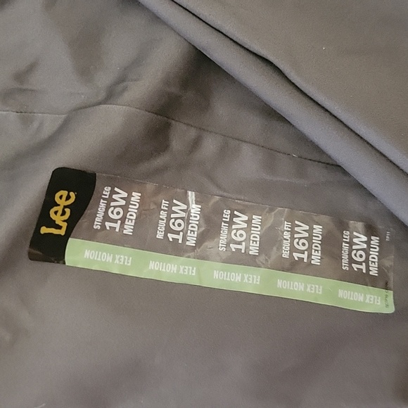 Lee Plus Flex Motion green gray pants regular fit straight leg mid rise 16W NEW… - Picture 3 of 11